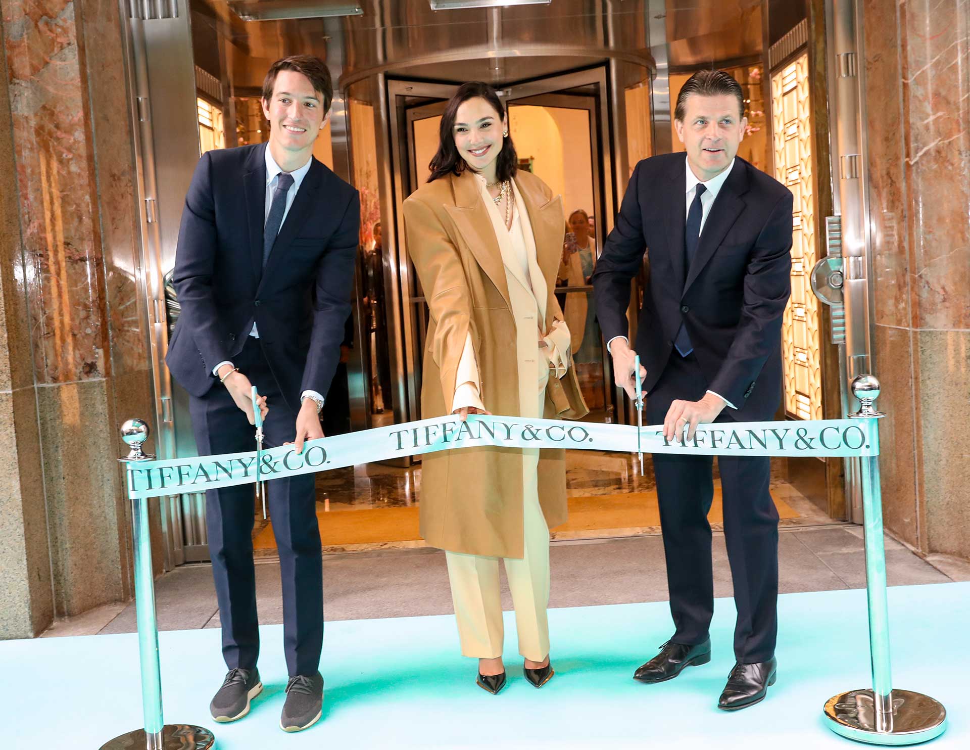Gal Gadot attends Tiffany & Co's The Landmark Ribbon Cutting